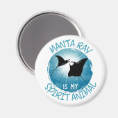 Manta Ray ist mein Geistestier Magnet (Vorderseite/Rückseite)
