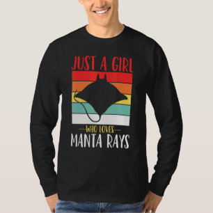 Manta Ray Just a Girl, die Manta Rays Retro Liebe T-Shirt