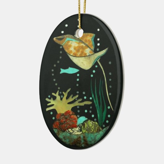 Manta Ray Keramikornament (Links)