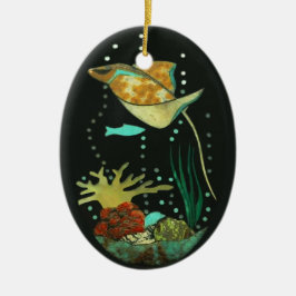 Manta Ray Keramikornament