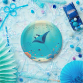 Manta-Ray-Küstenart Pappteller (Party)
