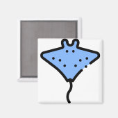Manta ray magnet (Vorderseite/Rückseite)