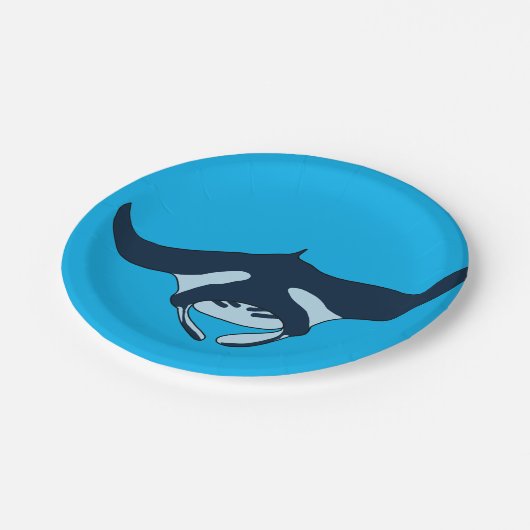 Manta Ray Pappteller (Schrägansicht)