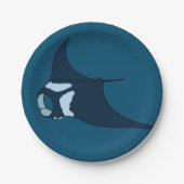 Manta Ray Pappteller (Vorderseite)