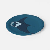 Manta Ray Pappteller (Schrägansicht)