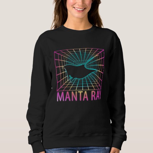Manta Ray Retro Sweatshirt (Vorderseite)