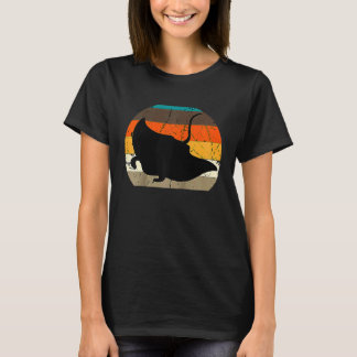 Manta Ray Retro Vintage Stingray Fish Ocean Biolog T-Shirt