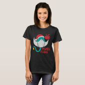 Manta Ray Santa Christmas Beach Manta Claus T-Shirt (Vorne ganz)