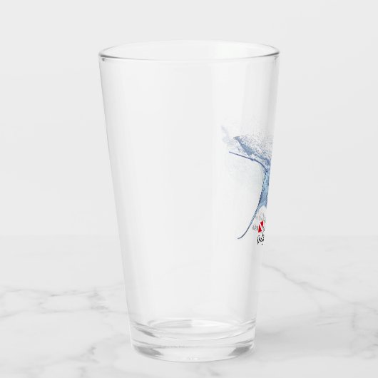 Manta-ray-Silhouette Glas (Rechts)