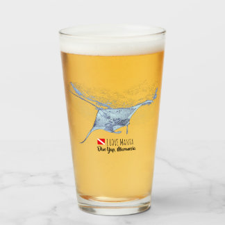 Manta-ray-Silhouette Glas