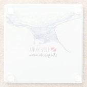 Manta-ray-Silhouette Glasuntersetzer (Rückseite)