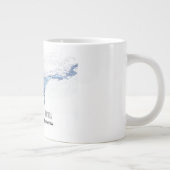 Manta-ray-Silhouette Jumbo-Tasse (Rechts)