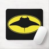 Manta Ray Silhouette Logo Mousepad (Mit Mouse)