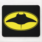 Manta Ray Silhouette Logo Mousepad (Vorne)