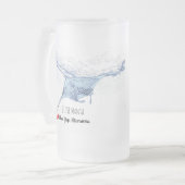 Manta-ray-Silhouette Mattglas Bierglas (Vorderseite Links)