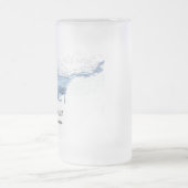 Manta-ray-Silhouette Mattglas Bierglas (Mittel)