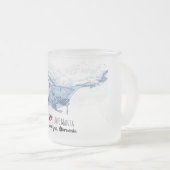 Manta-ray-Silhouette Mattglastasse (VorderseiteRechts)