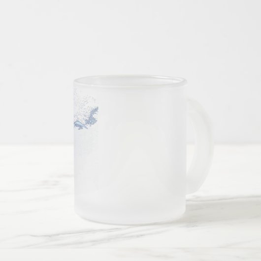 Manta-ray-Silhouette Mattglastasse (VorderseiteRechts)