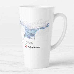Manta Ray Silhouette mattierte Tasse