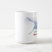 Manta Ray Silhouette mattierte Tasse (Mittel)