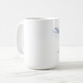 Manta Ray Silhouette mattierte Tasse (Vorderseite Links)
