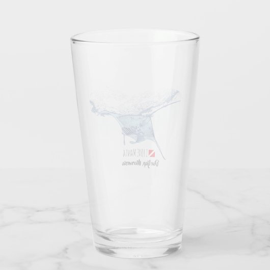 Manta Ray Silhouette mattierte Tasse (Rückseite)