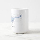 Manta Ray Silhouette mattierte Tasse (Mittel)