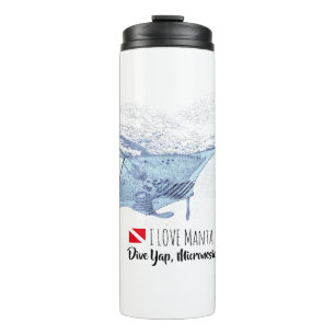 Manta Ray Silhouette mattierte Tasse