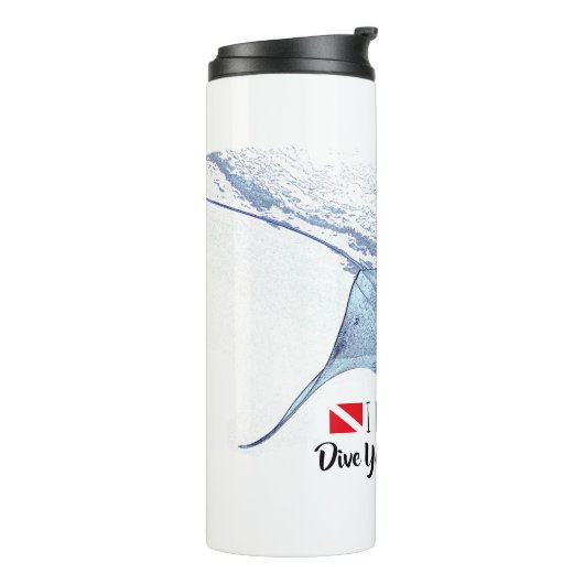 Manta Ray Silhouette mattierte Tasse (Nach links gedreht)