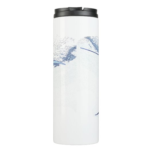 Manta Ray Silhouette mattierte Tasse (Rückseite)