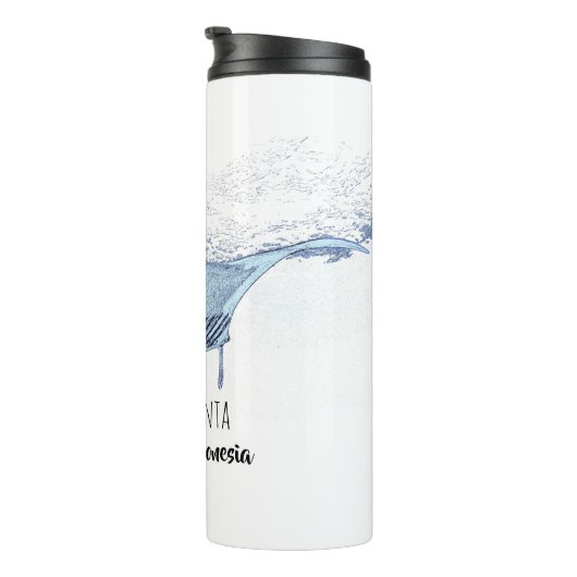 Manta Ray Silhouette mattierte Tasse (Nach rechts gedreht)