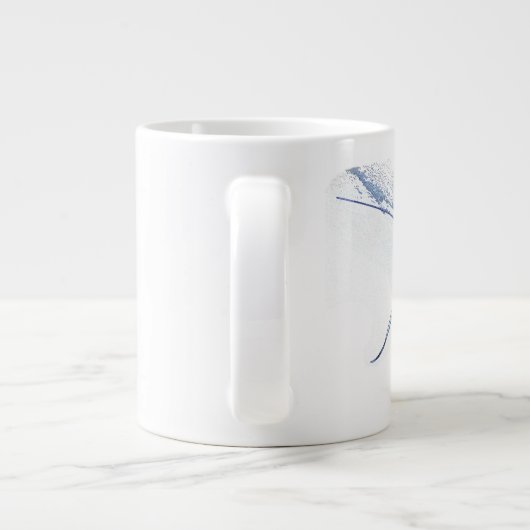 Manta Ray Silhouette mattierte Tasse (Rückseite)