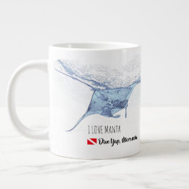 Manta Ray Silhouette mattierte Tasse