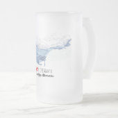Manta Ray Silhouette mattierte Tasse (VorderseiteRechts)