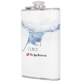 Manta Ray Silhouette mattierte Tasse Flachmann (Links)