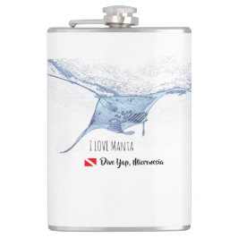 Manta Ray Silhouette mattierte Tasse Flachmann