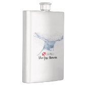 Manta Ray Silhouette mattierte Tasse Flachmann (Rechts)