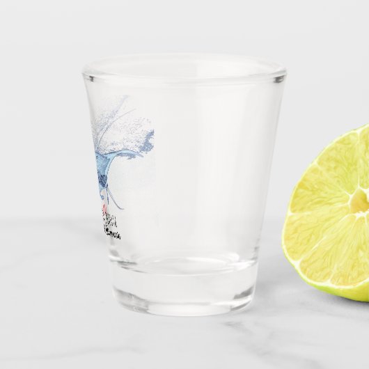 Manta-ray-Silhouette Schnapsglas (Rechts)