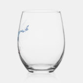 Manta Ray Silhouette Weinglas Ohne Stiel (Links)
