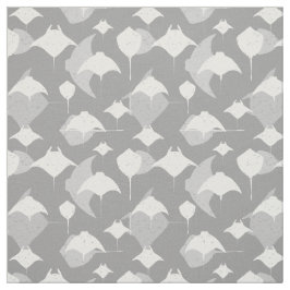 Manta Ray Stingray Gray White Pattern Stoff