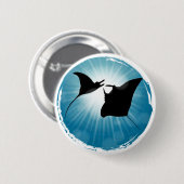 Manta Ray Underwater Aquatic Life Button (Vorne & Hinten)
