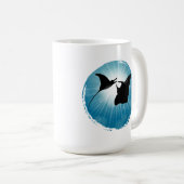 Manta Ray Underwater Aquatic Life Kaffeetasse (VorderseiteRechts)