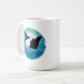 Manta Ray Underwater Aquatic Life Kaffeetasse (Vorderseite Links)