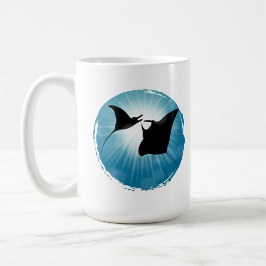 Manta Ray Underwater Aquatic Life Kaffeetasse (Links)