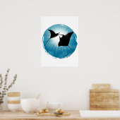 Manta Ray Underwater Aquatic Life Poster (Küche)