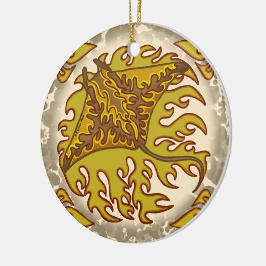 Manta-Ray-Verzierung Keramik Ornament (Links)