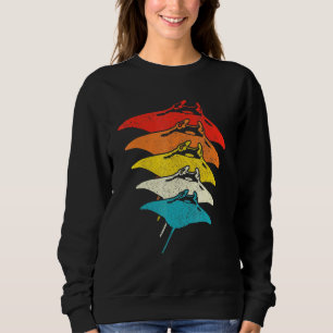 Manta Ray Vintag Retro Scuba Diving Fish Scuba Di Sweatshirt