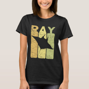 Manta Ray Vintag Stingray Retro Ozeanologie T-Shirt