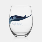 Manta Ray Weinglas Ohne Stiel (Vorderseite)
