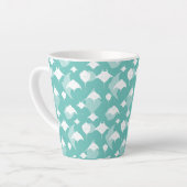 Manta Rays and Stingray Pattern on Aqua Blue Milchtasse (Linke Ecke)